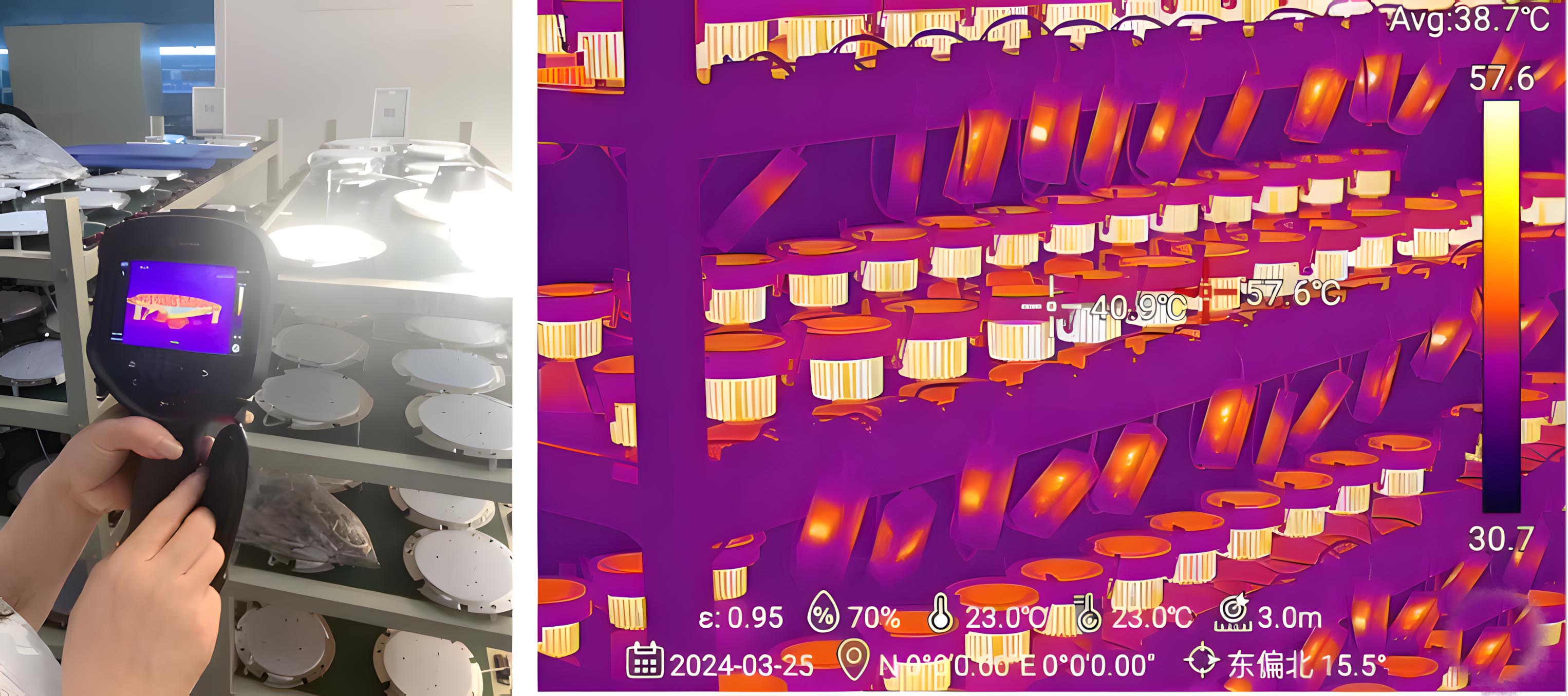 Gypsum Shell Temperature Detection