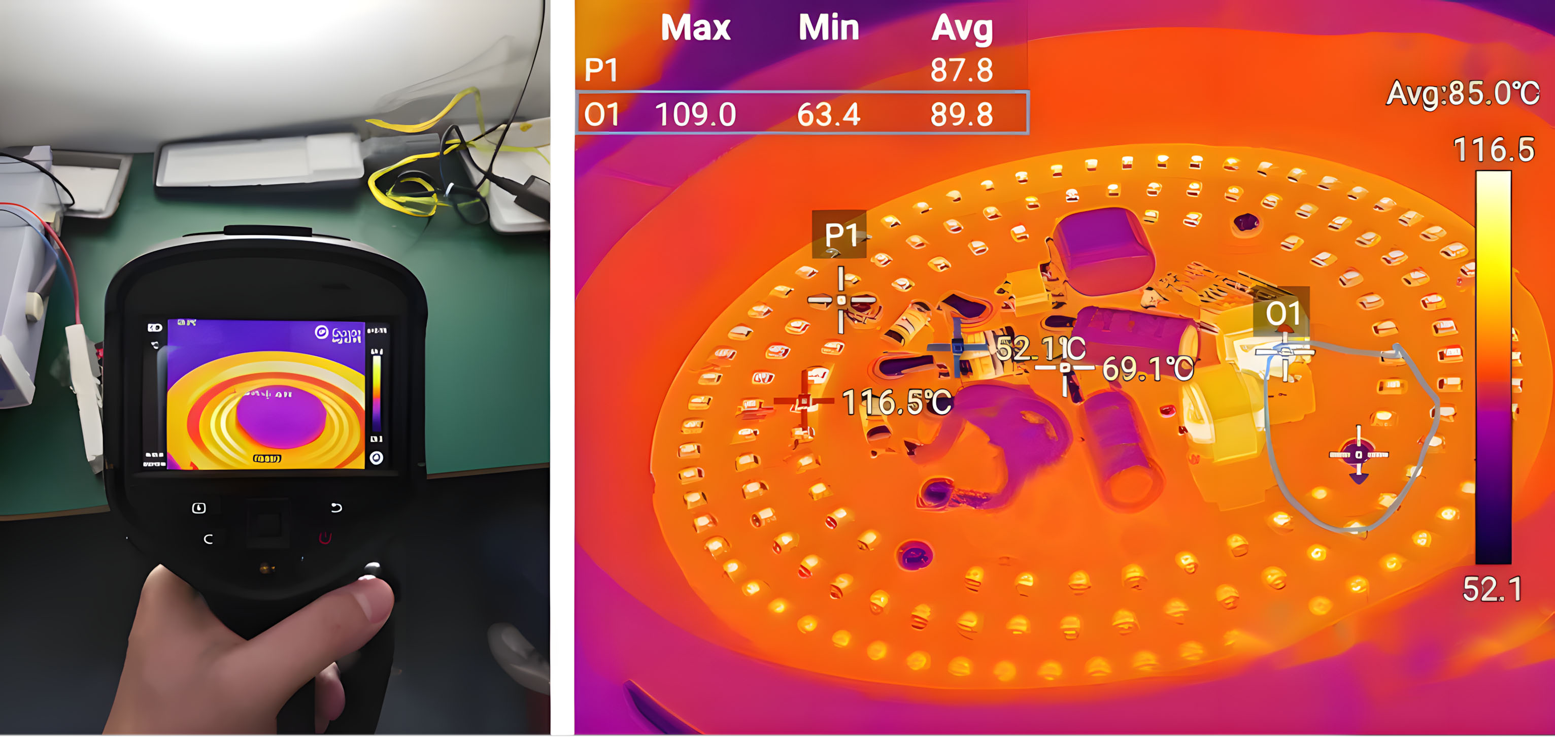 Abnormal Temperature Localization in Lighting Fixtures